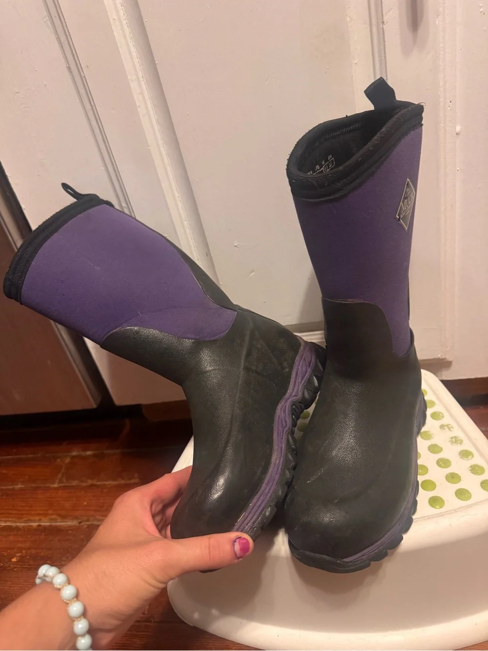 Muck Boot Company Kids' Purple and Black Waterproof Boots girls size 1